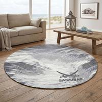 FLACHWEBTEPPICH Keitum 160x160 cm - Grau, Textil (160/160cm) - Sansibar SYLT