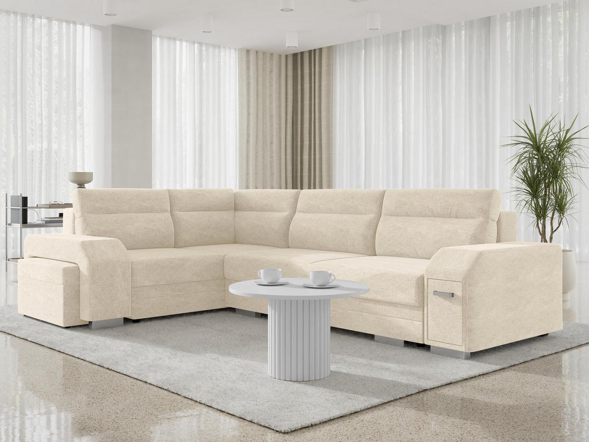 ECKSOFA Alvares, Seite: Links - Creme, Holz/Kunststoff (305/205cm) - MIRJAN24