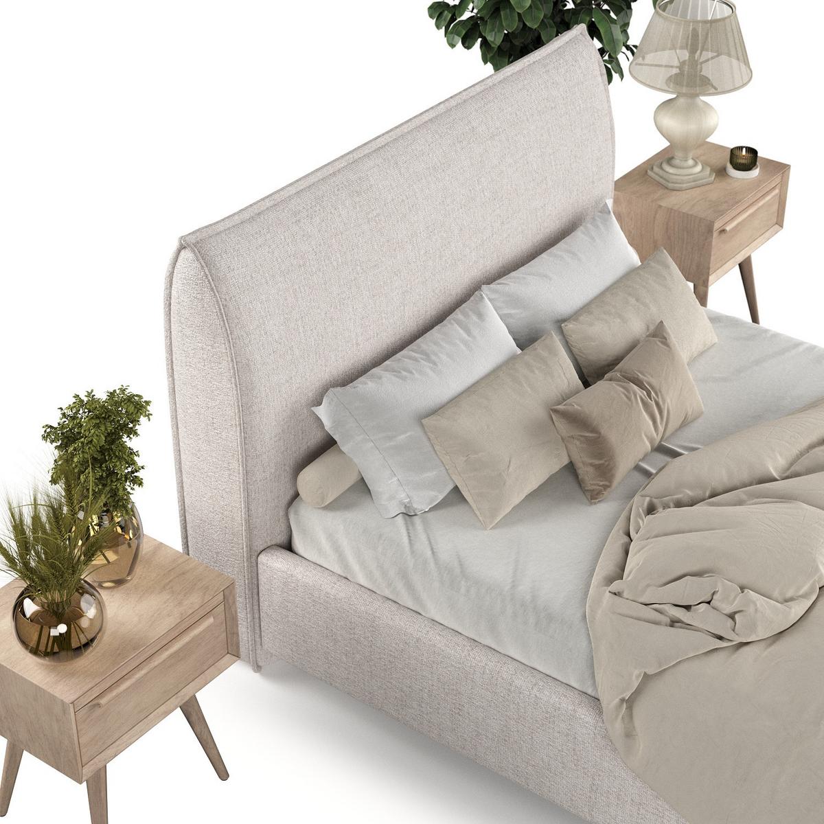 POLSTERBETT Mira 180/200 cm Hellbeige im Neve Stoff - Sandfarben/Naturfarben, Holz/Holzwerkstoff (180/200cm) - AltaBeds