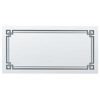 BADSPIEGEL mit LED-Beleuchtung rechteckig 120/60 cm Avranches - Silberfarben, Glas (120/60/4cm) - Beliani
