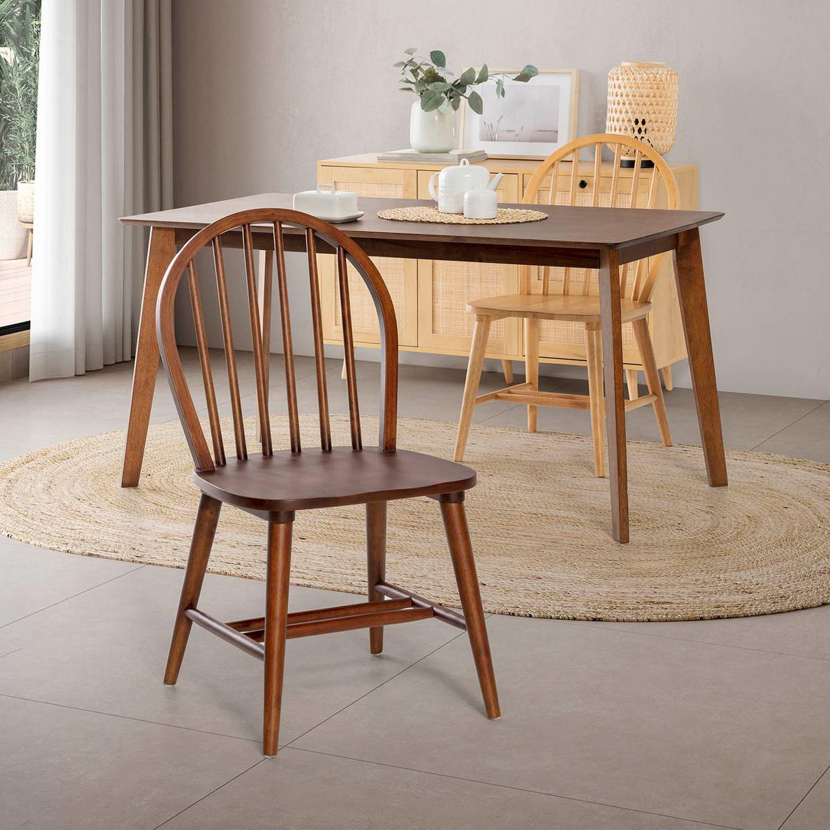 STUHL 2er-Set Clarck Nussbaum Farbe - Walnussfarben, Holz (48/92/48cm) - VS Venta-stock