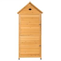 GERÄTESCHUPPEN natürliche Holzoptik - Apfelbaumfarben, Holz (80/177/45cm) - COSTWAY