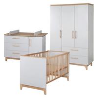 BABYZIMMER-SET Caro I 3-teilig - Hellgrau, Holzwerkstoff (78/89/144cm) - Roba