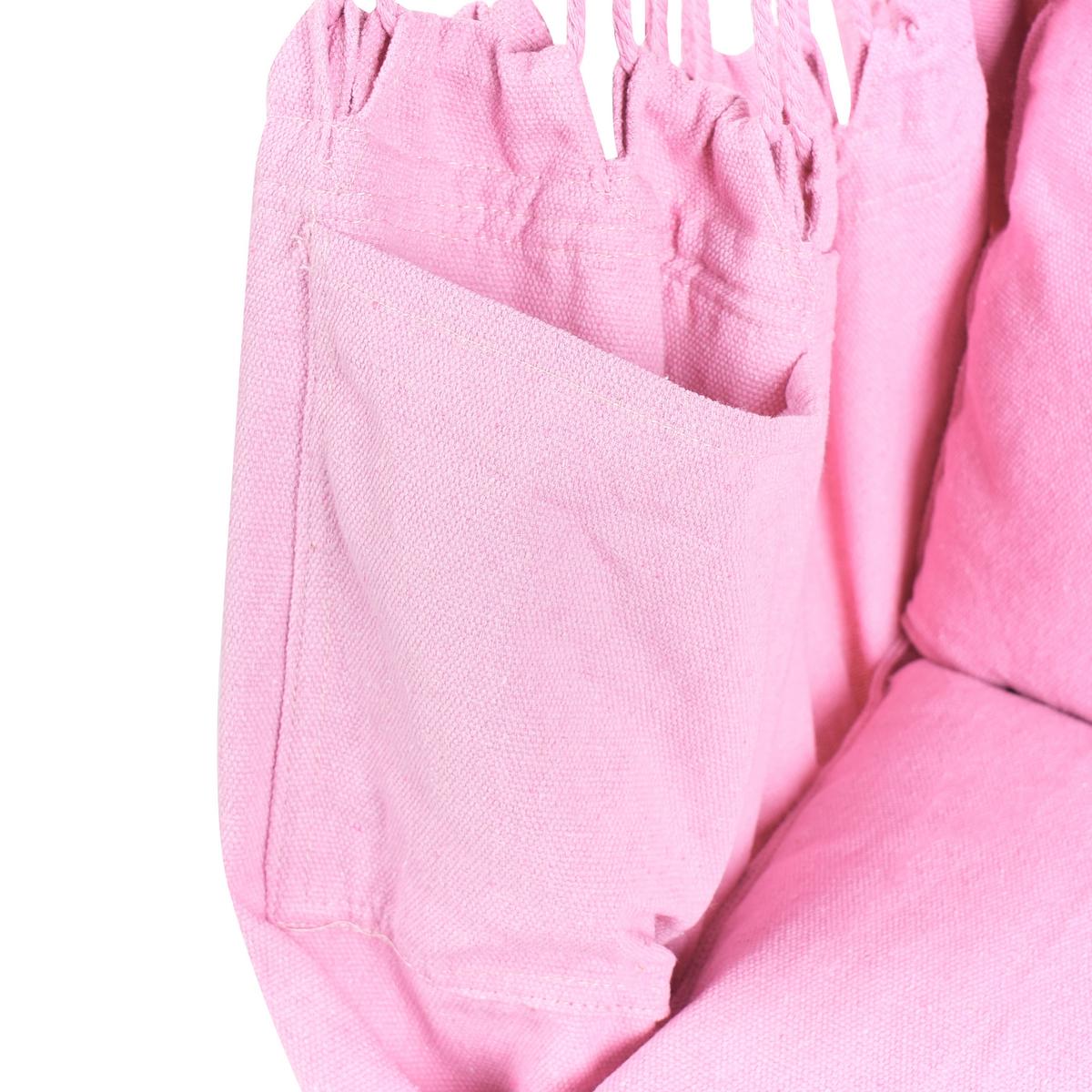 HÄNGESESSEL Rosa Bonea - Pink, Textil (95/125/55cm) - Beliani
