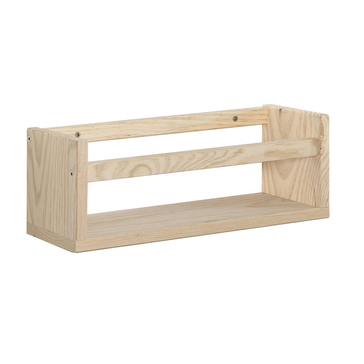 WANDREGAL aus massiver Kiefer - L40 x H15 cm - Eschefarben, Holzwerkstoff (15/15/15cm) - Calicosy