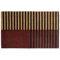 FUSSMATTE Braun/Beige 50/80 cm Kokosfasern Tuksuk - Braun, Textil (50/80cm) - Beliani