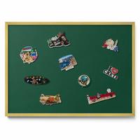MAGNETTAFEL 70x50 cm Goldener Rahmen Dunkelgrün - Dunkelgrün, Metall (70/50/0.4cm) - TULUP