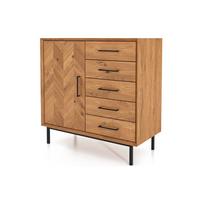 KOMMODE HOCH LEON Wildeiche - Wildeiche, Holz (97/95/45cm) - byoak