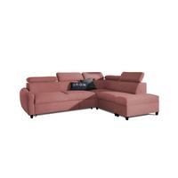 ECKSOFA Schlafsofa Anton In Esito - Rosa, Holzwerkstoff/Textil (265/205cm) - Fun Möbel