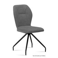 ESSZIMMERSTUHL (8er-Set) Dinnie 51x92x60 Schwarz/Grau - Schwarz/Grau, Kunststoff (60/92/51cm) - 58aufmkessel