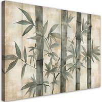 WANDBILD bambus in grautönen - Beige, Textil (60/40cm) - Feeby