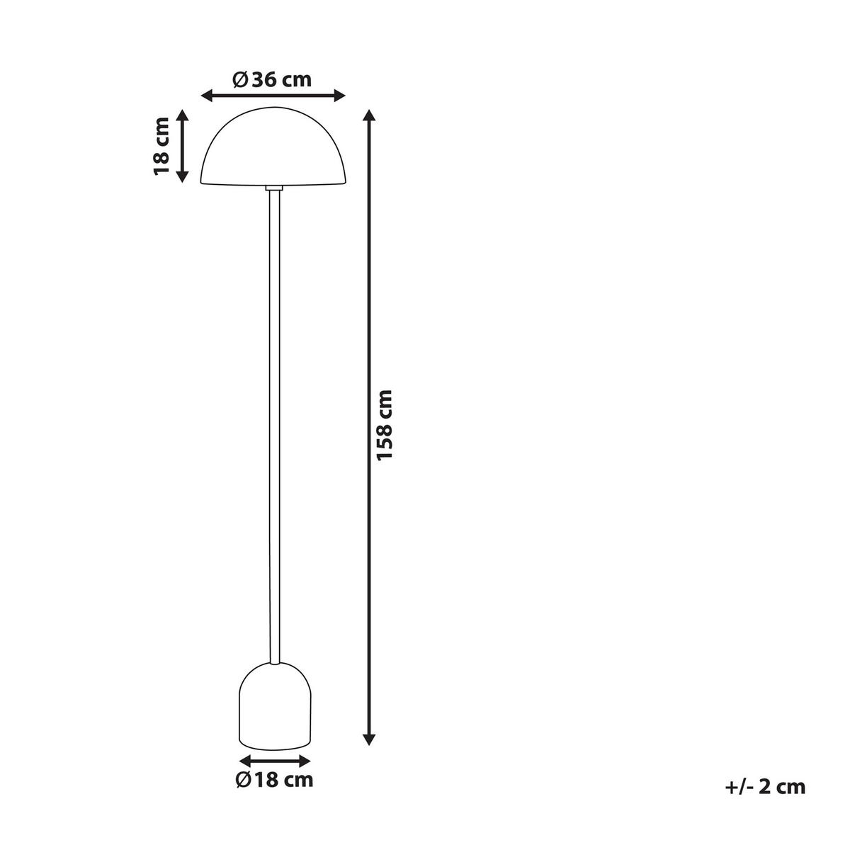 STEHLAMPE Macasia 35/35/158 cm - Kupferfarben, Metall (35/36/158cm) - Beliani