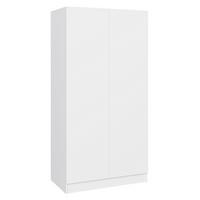 DREHTÜRENSCHRANK Look mit 2 Türen, 90 cm, Weiß - Weiß, Holzwerkstoff (90/180/50cm) - Beautysofa
