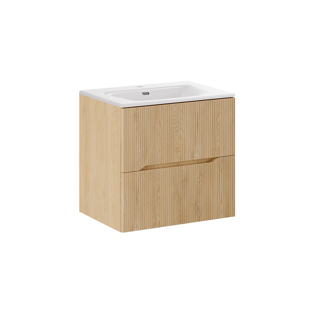 WASCHTISCH 60.2cm Isaline Helle Eiche - Braun, Holzwerkstoff (60.2/57/46cm) - Petits-meubles