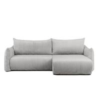 ECKSOFA Mailand Mit Schlaffunktion - Grau, Holzwerkstoff/Textil (260/154cm) - Fun Möbel
