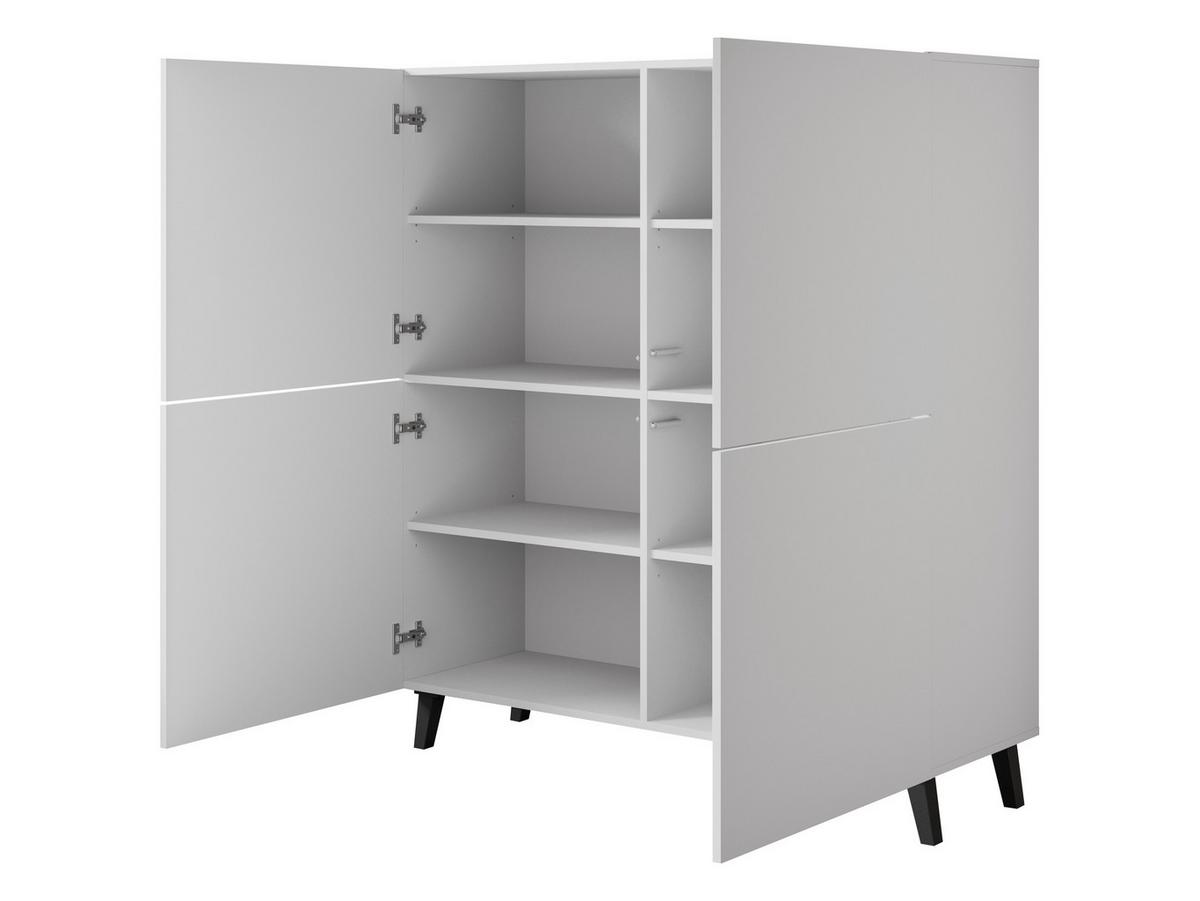 HIGHBOARD Phuket 120 - Schwarz/Weiß, Holzwerkstoff/Kunststoff (120/130/39cm) - MIRJAN24