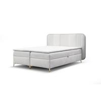 BOXBETT Avery In überlänge - Weiß, Holzwerkstoff/Textil (120/220cm) - Fun Möbel