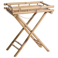 BEISTELLTISCH Bambus Naturfarben klappbar Misicuni - Naturfarben, Holz (60/40/68cm) - Beliani