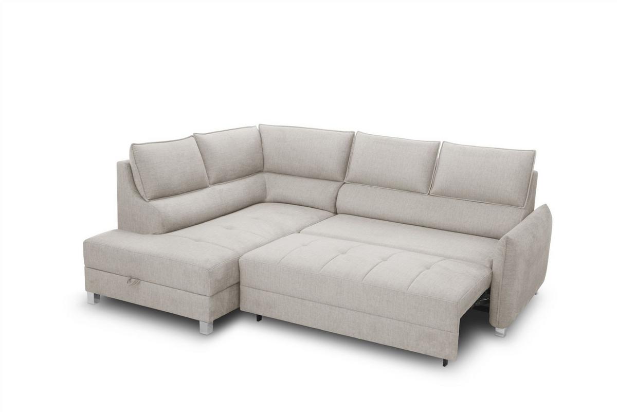 ECKSOFA Marno In Chill Me - Creme, Holzwerkstoff/Textil (200/260cm) - Fun Möbel