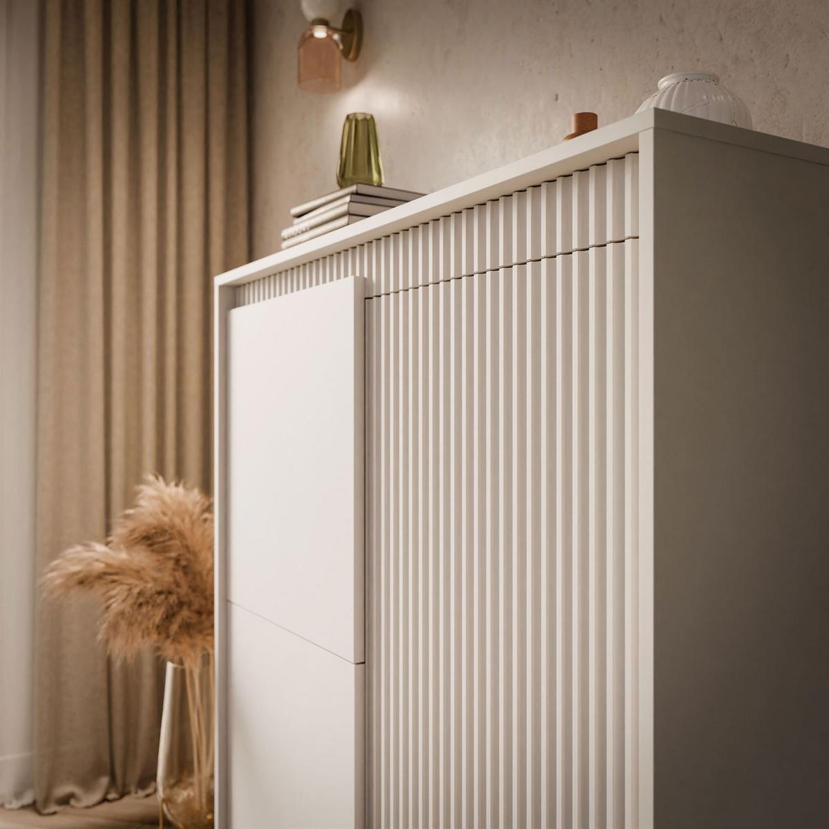 HIGHBOARD YASUMI 3D beige - Beige, Holzwerkstoff (103.5/123.4/39.5cm) - Lookway