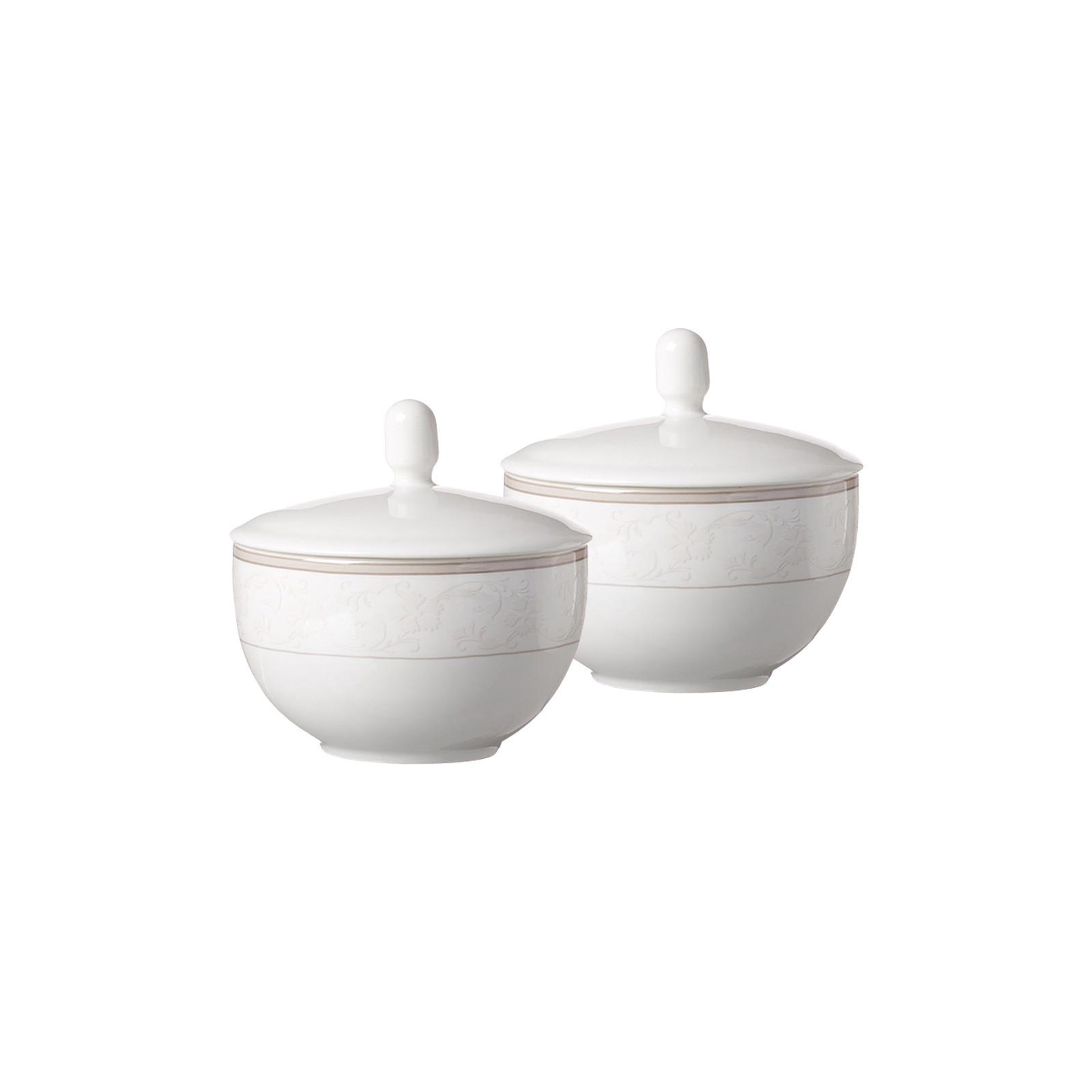 ZUCKERDOSEN Isabella beige ø 9 cm 2er Set - Beige, Keramik (9/7cm) - Ritzenhoff Breker