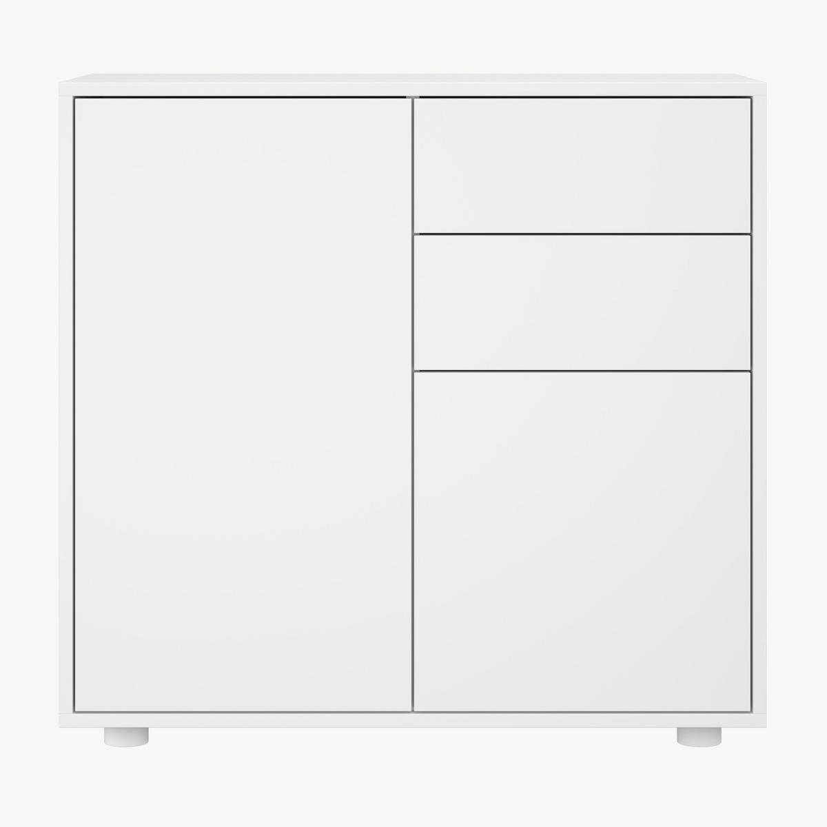SIDEBOARD Paarl - Weiß, Holzwerkstoff (79/74/36cm) - [en.casa]