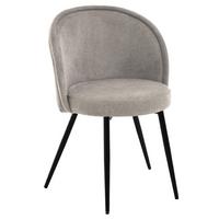 STÜHLE Gappo, Polsterstuhl mit gepolsterter Rückenlehne, Metallbeine, Dunkelbeige - Schwarz/Cappuccino, Metall (52/77/51cm) - Beautysofa