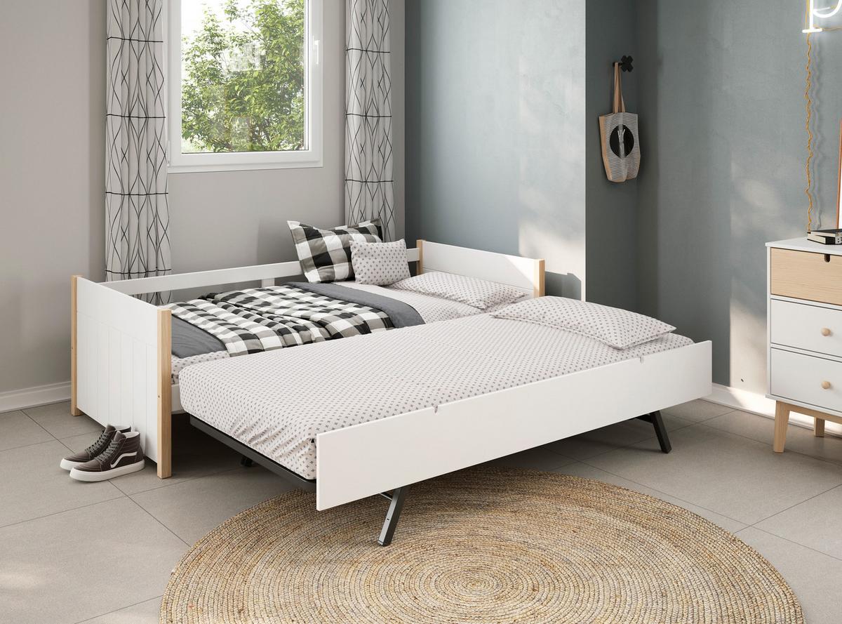 KINDERBETT Kiara Grau 200/98.5/62 cm - Grau, Holz (90/190cm) - Calicosy