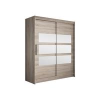 SCHWEBETÜRENSCHRANK Westa VII - Silberfarben/Trüffeleichefarben, Holzwerkstoff/Metall (150/200/58cm) - MIRJAN24