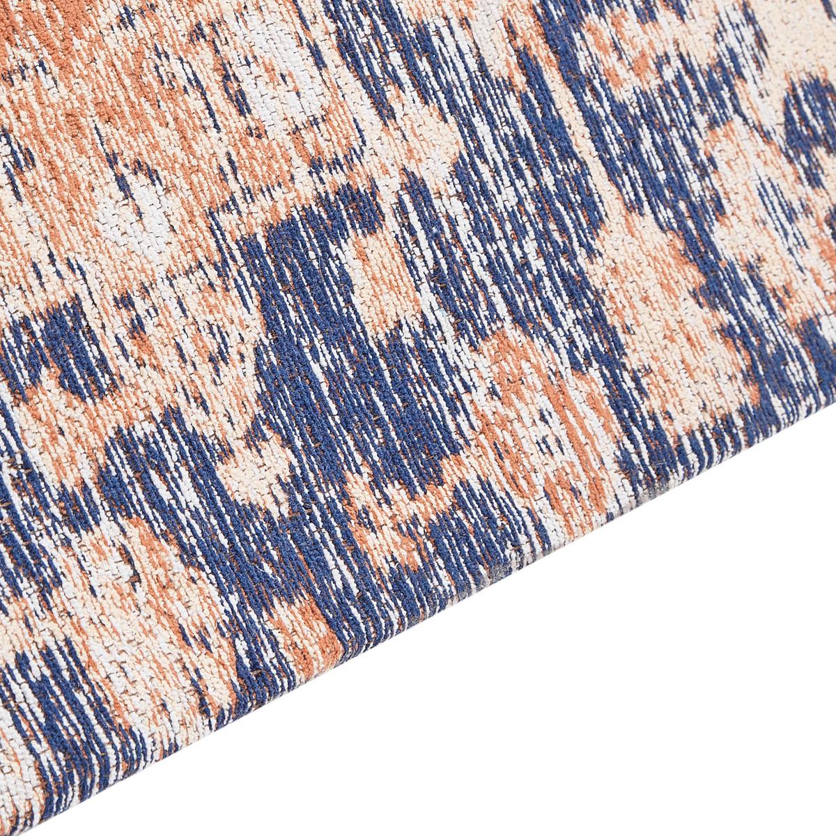 KURZFLOR-TEPPICH BAUMWOLLE Kurin 200/140 cm - Blau, Textil (140/200cm) - Beliani