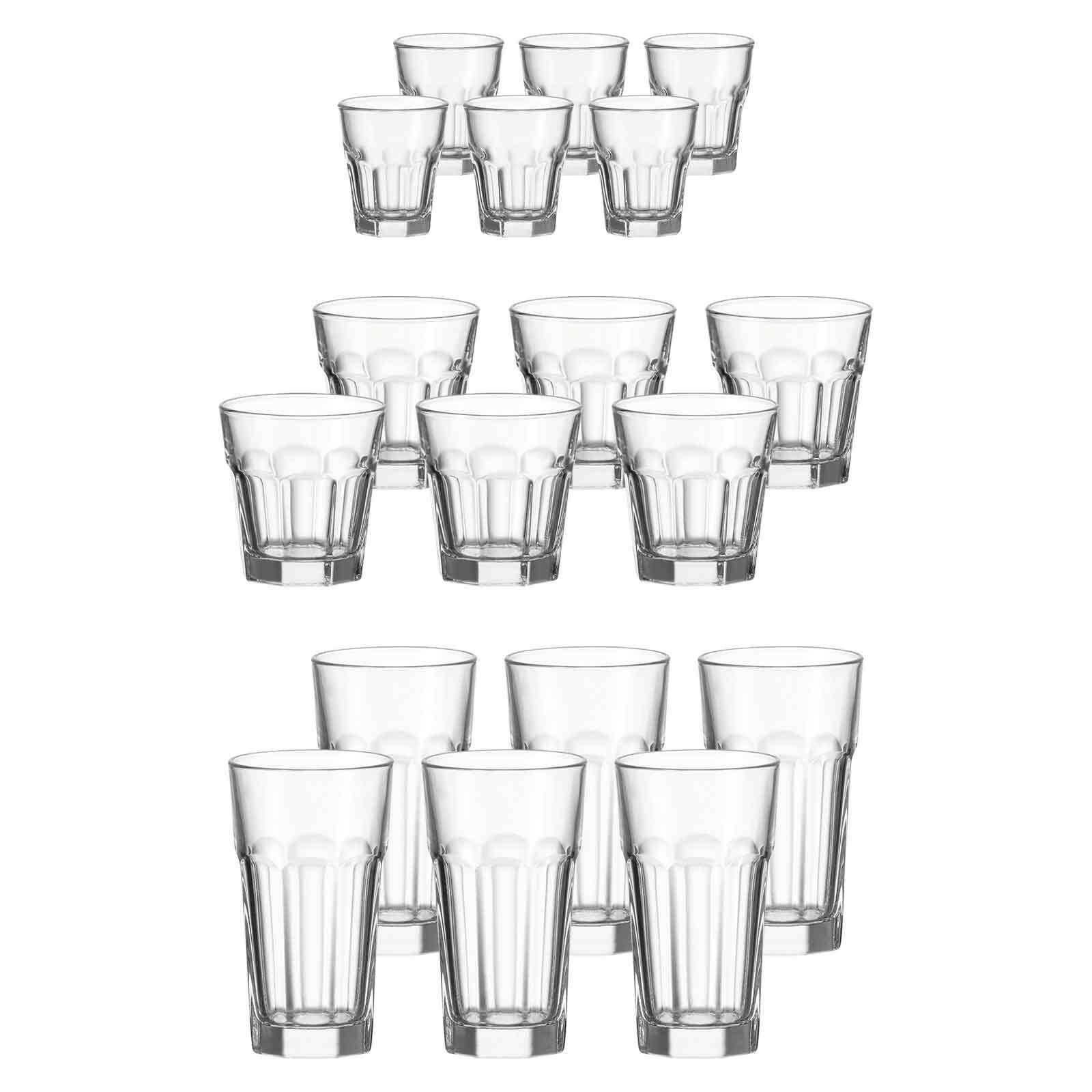 BARGLÄSER Rock transparent 18er Set - Transparent, Glas - Leonardo Living
