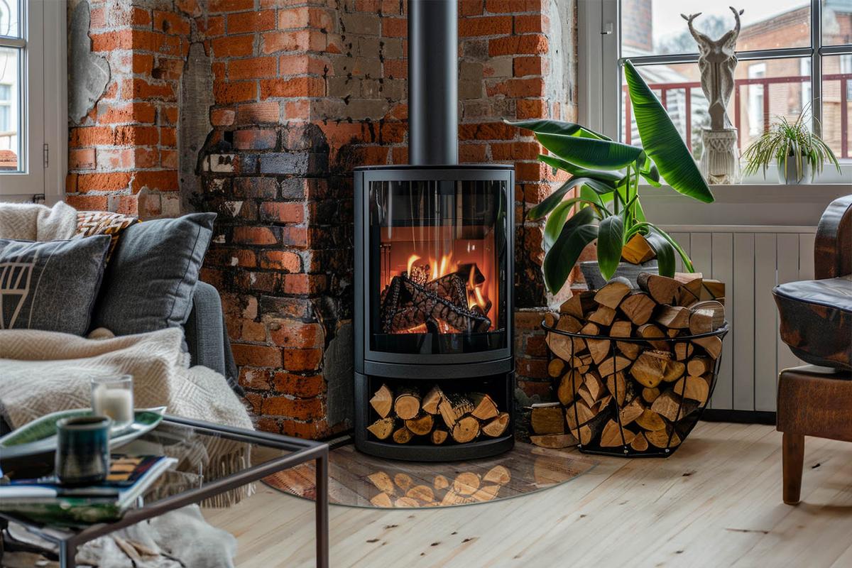 GLASPLATTE für Kamin 100x100 cm - Braun, Glas (100/100/0.4cm) - TULUP