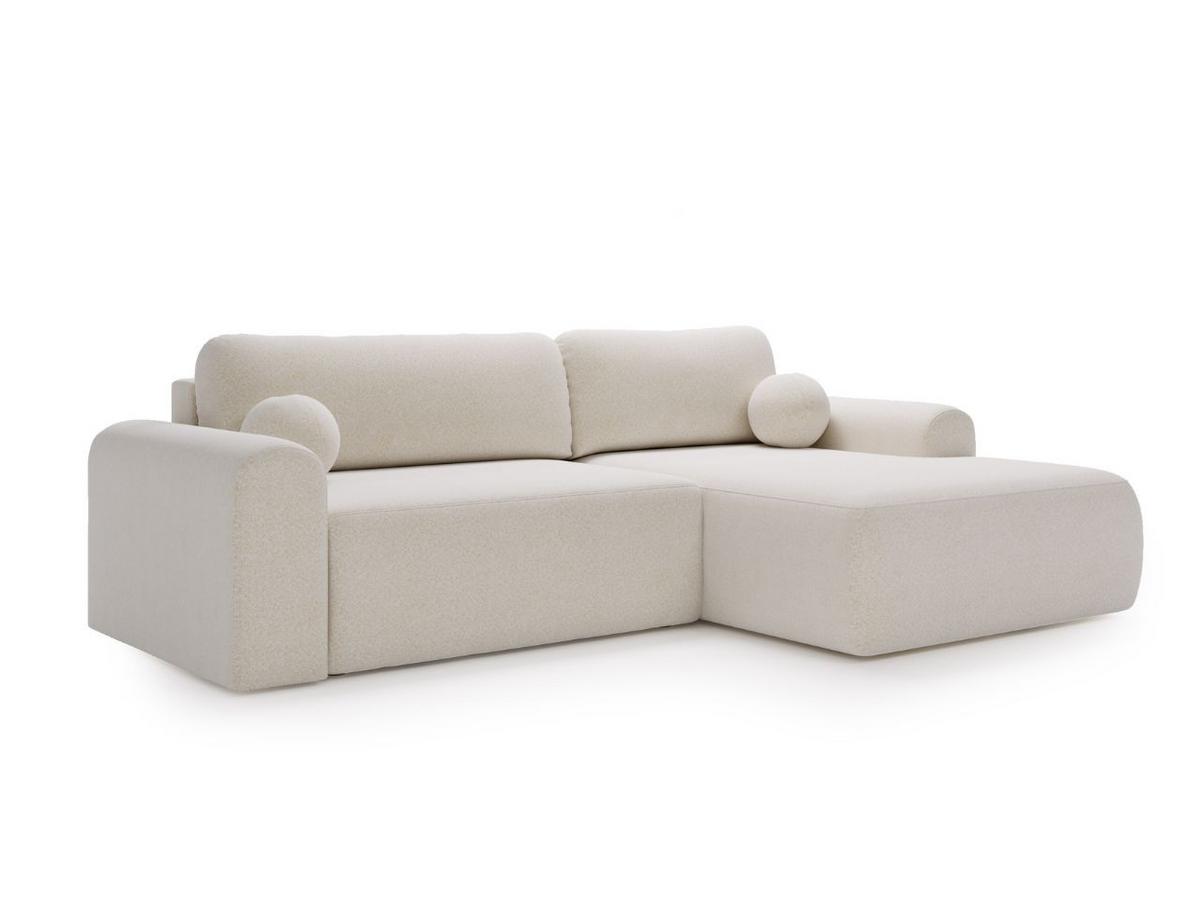 ECKSOFA Savana Weiß Links - Weiß, Holz/Textil (257/177cm) - Graingold
