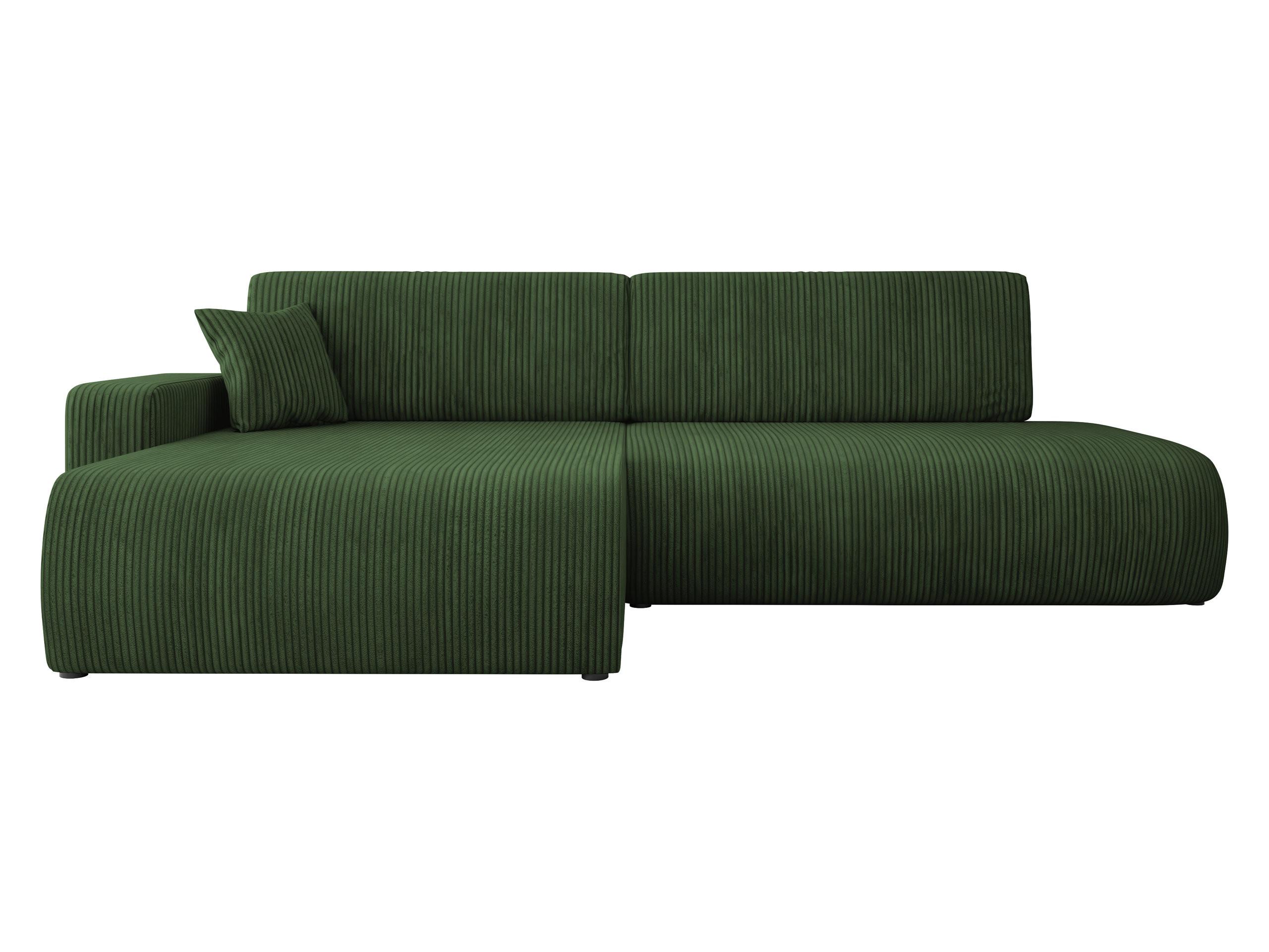 ECKSOFA Piano O Cord - Schwarz/Grün, Holz/Kunststoff (262/145cm) - MIRJAN24