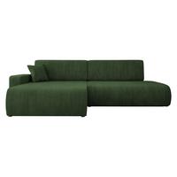 ECKSOFA Piano O Cord - Schwarz/Grün, Holz/Kunststoff (262/145cm) - MIRJAN24