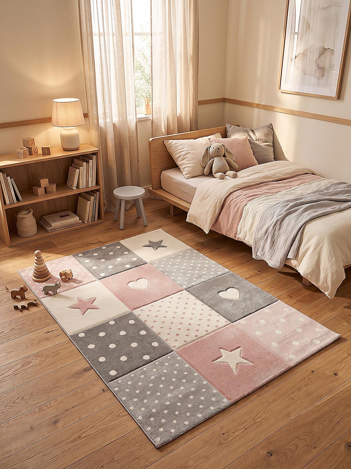 SPIELTEPPICH IDRO Patchwork Polypropylen Pink 80 x 150 cm - Rosa, Textil (80/150cm) - KADIMA DESIGN