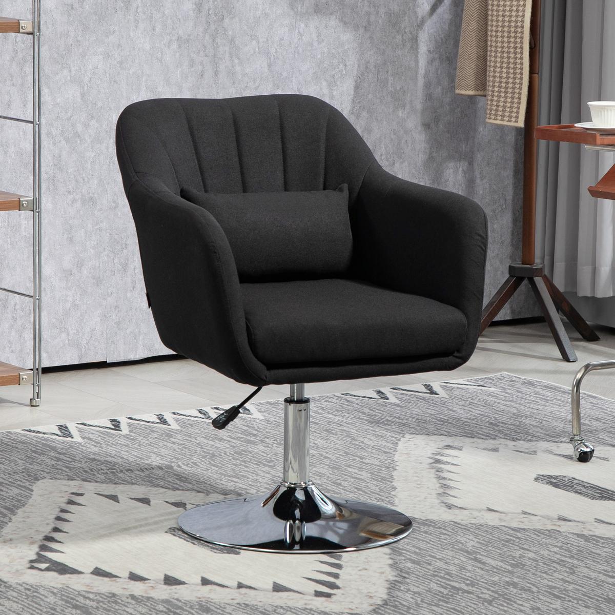 SESSEL Polyester Schwarz - Schwarz, Textil (60/91/60cm) - HOMCOM