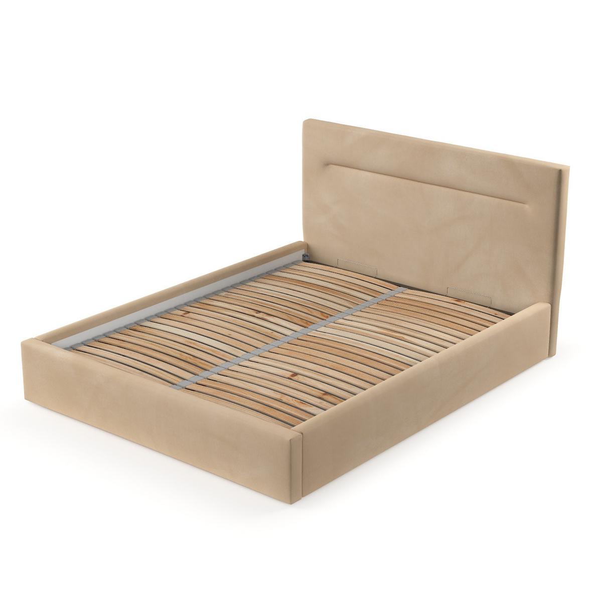 POLSTERBETT Liline 140/200 cm Beige im Kronos Stoff - Beige/Schwarz, Holz/Holzwerkstoff (140/200cm) - AltaBeds