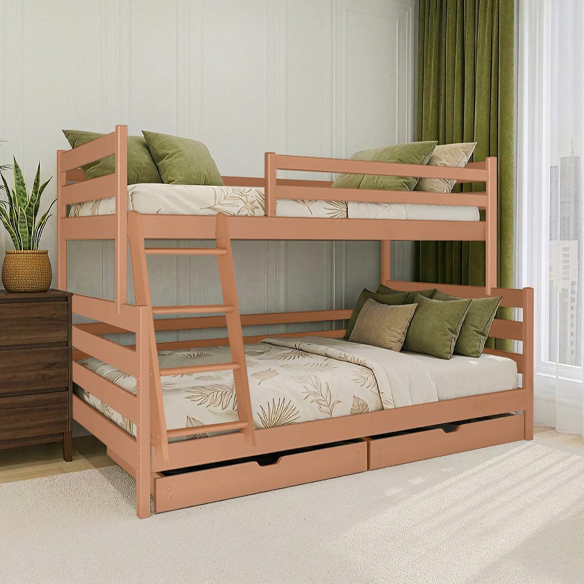 ETAGENBETT 120/200 Leo Braun - Braun, Holz (120/200cm) - Petits-meubles