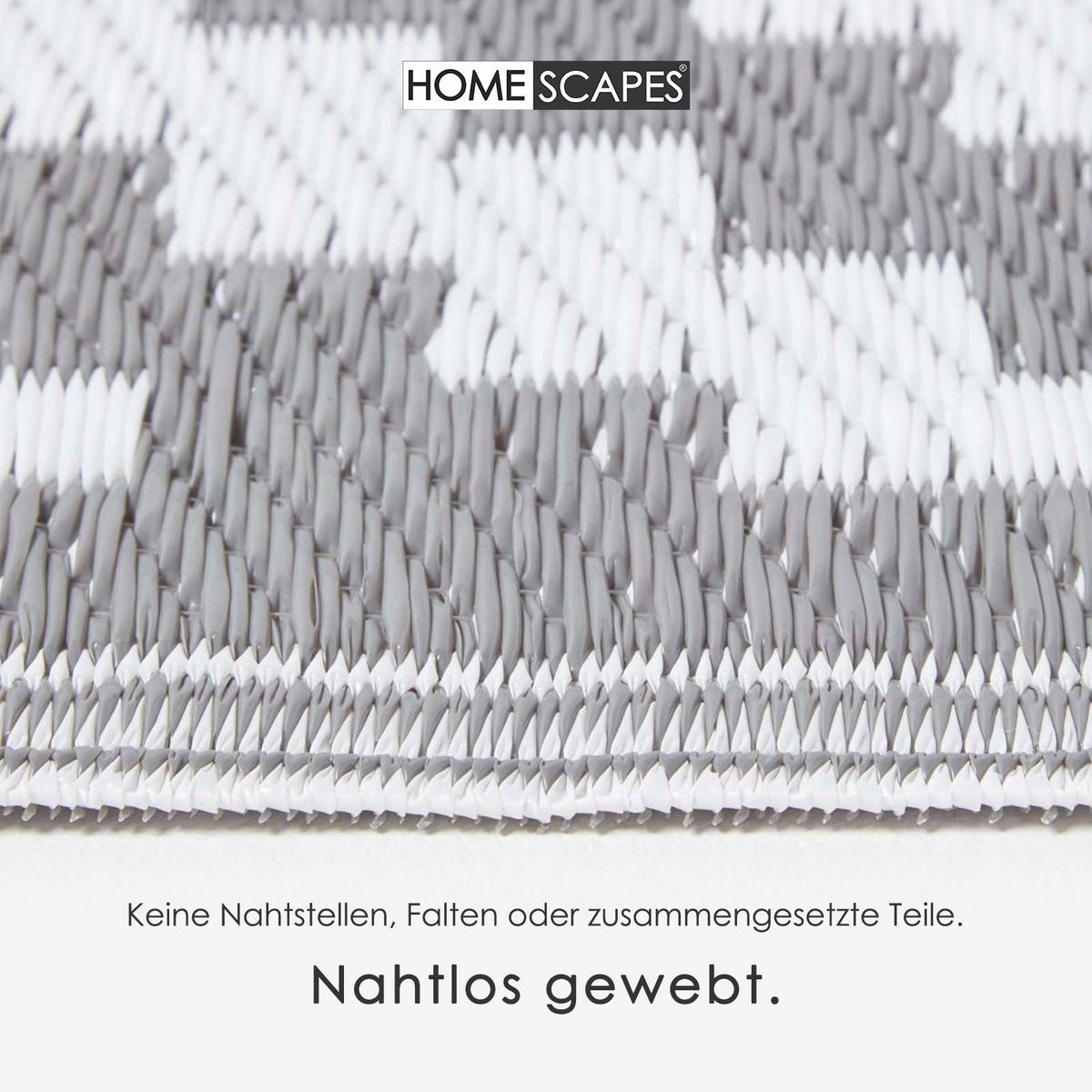 OUTDOORTEPPICH Zoe, geometrisch gemustert 180/270 cm - Hellgrau, Kunststoff (180/270cm) - Homescapes