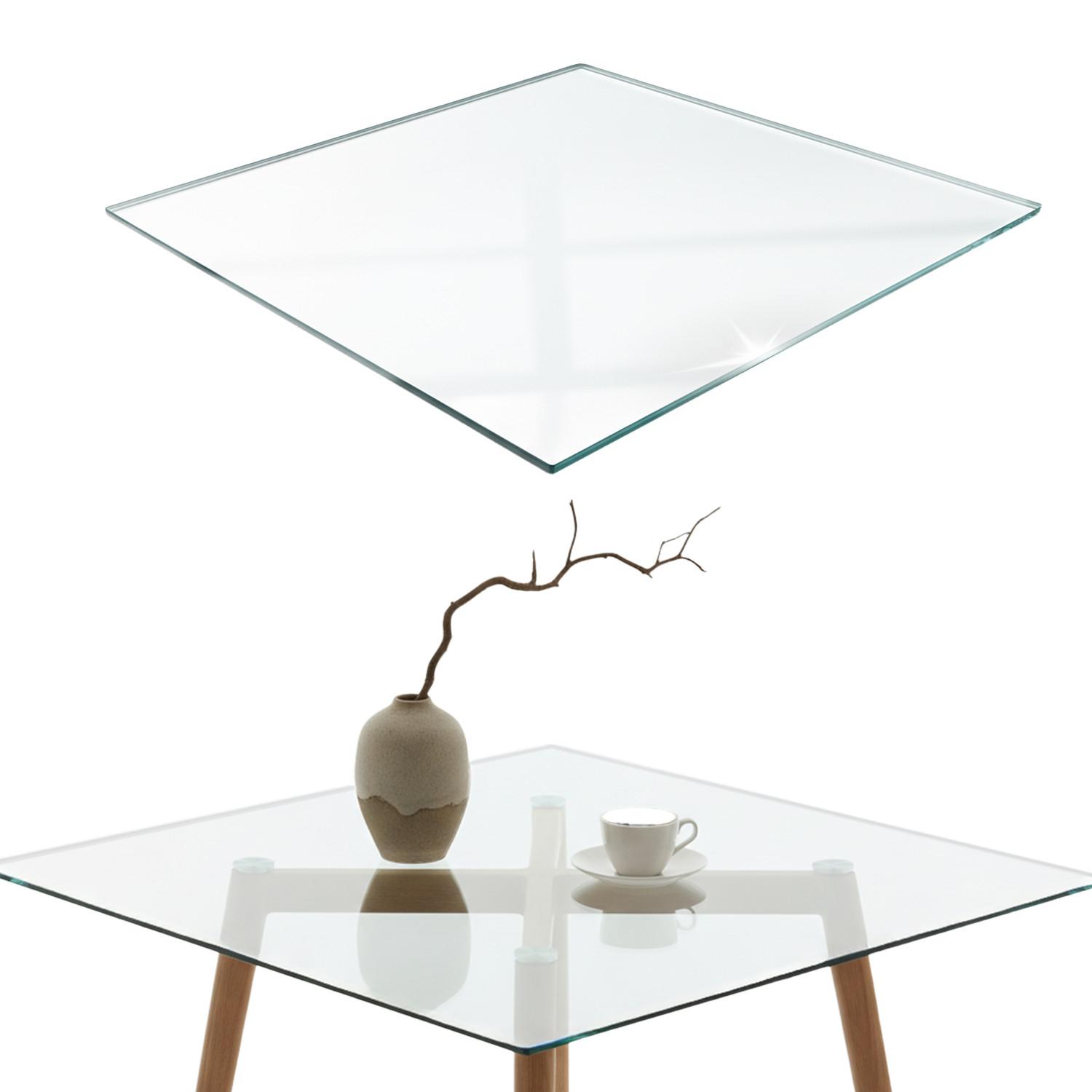 TISCHPLATTE 60x60 cm - Transparent, Glas (60/60/0.4cm) - Wallfluent