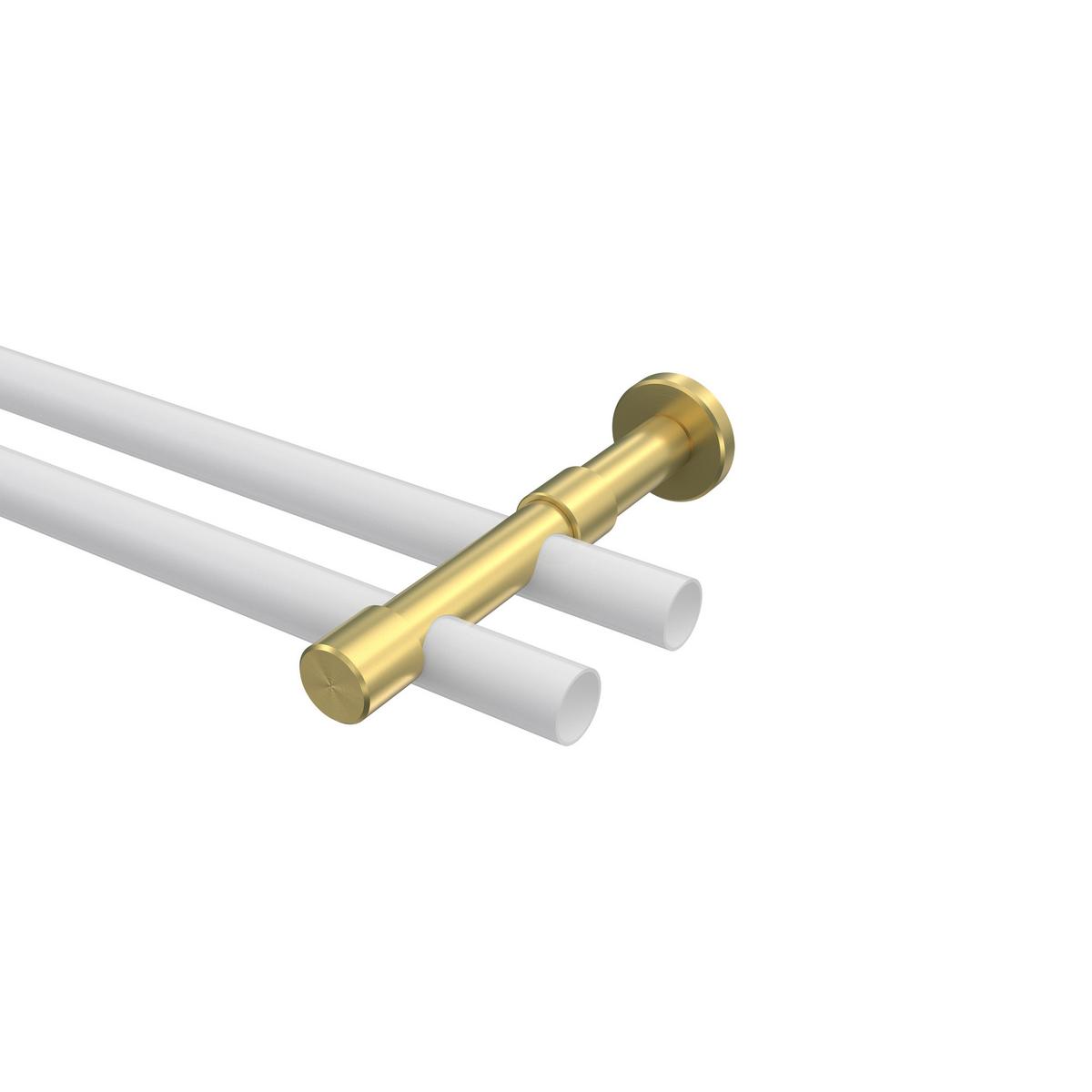 TRÄGER FÜR GARDINENSTANGEN 20 mm Ø, Prestige 2-läufig, Messing-Optik - Messingfarben, Metall (16.2/4/4cm) - INTERDECO