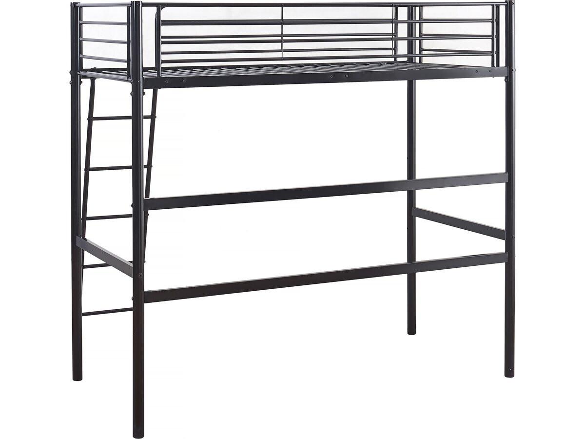 ETAGENBETT alora Schwarz - Schwarz, Metall (190/90cm) - Habitat Garten