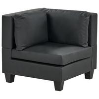 ECKMODUL Kunstleder Schwarz Unstad - Schwarz, Kunststoff (76/72/76cm) - Beliani