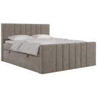 BOXBETT INERO DUO 160/200 - Greige Stukture - Topper T25 - H3 - Greige/Schwarz, Kunststoff/Textil (160/200cm) - MKS