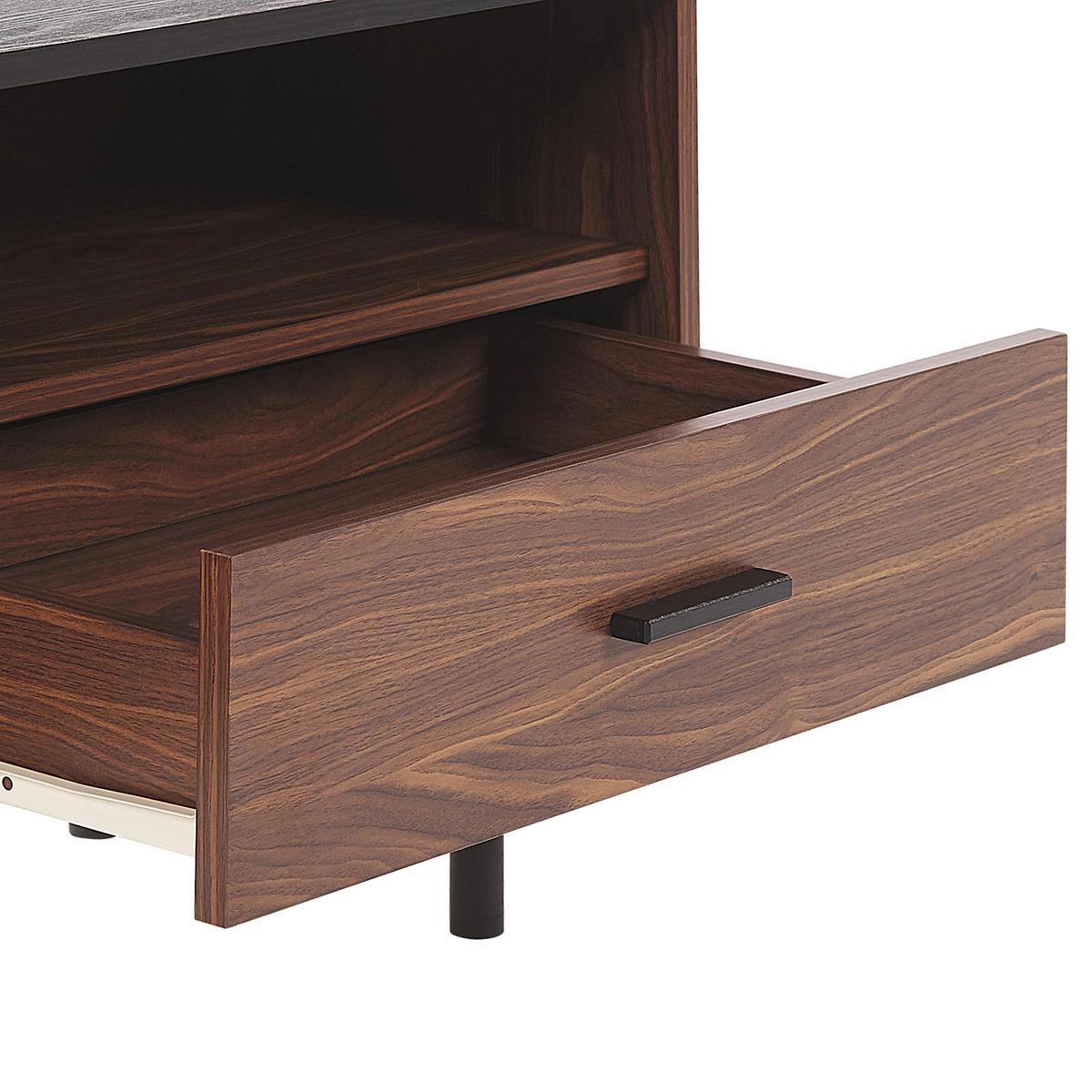 TV-MÖBEL Dunkelbraun, Schwarz Jose 40/120/46 cm - Dunkelbraun, Holzwerkstoff (120/46/40cm) - Beliani
