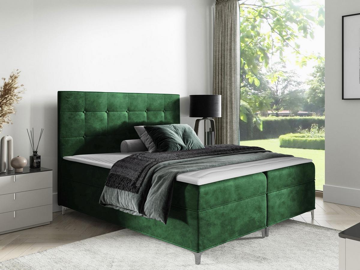 BOXBETT Snake - H3 - Grün, Holz (160/200cm) - MIRJAN24