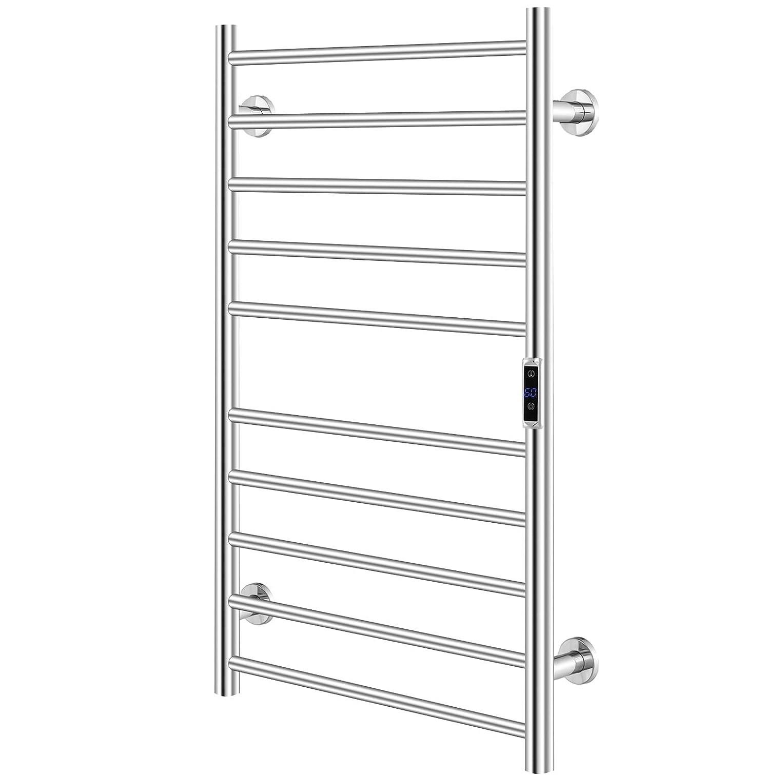 HANDTUCHWÄRMER Elektrisch Silber - Silberfarben, Metall (53/86/11cm) - COSTWAY