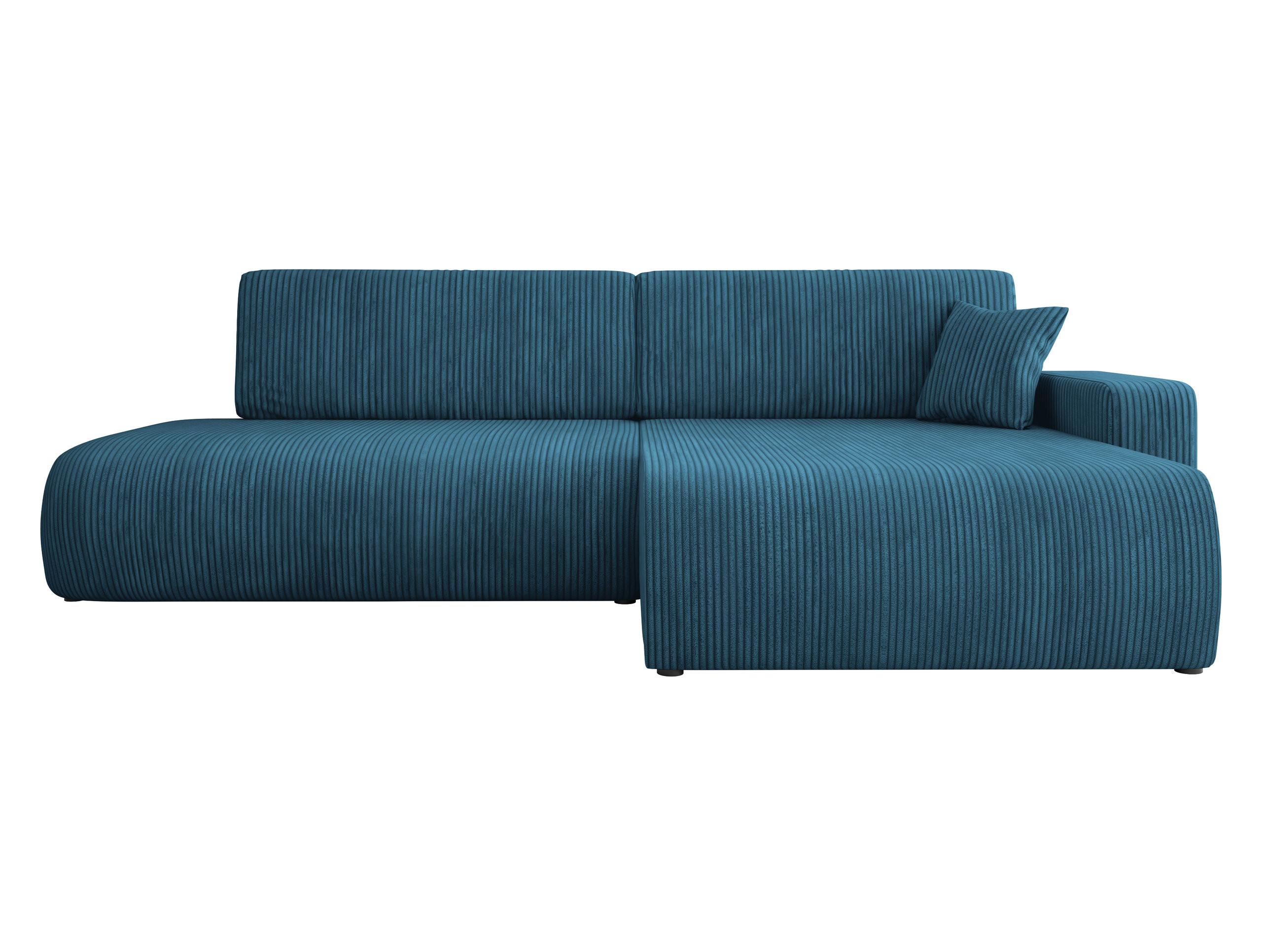 ECKSOFA Piano O Cord - Blau/Schwarz, Holz/Kunststoff (262/145cm) - MIRJAN24