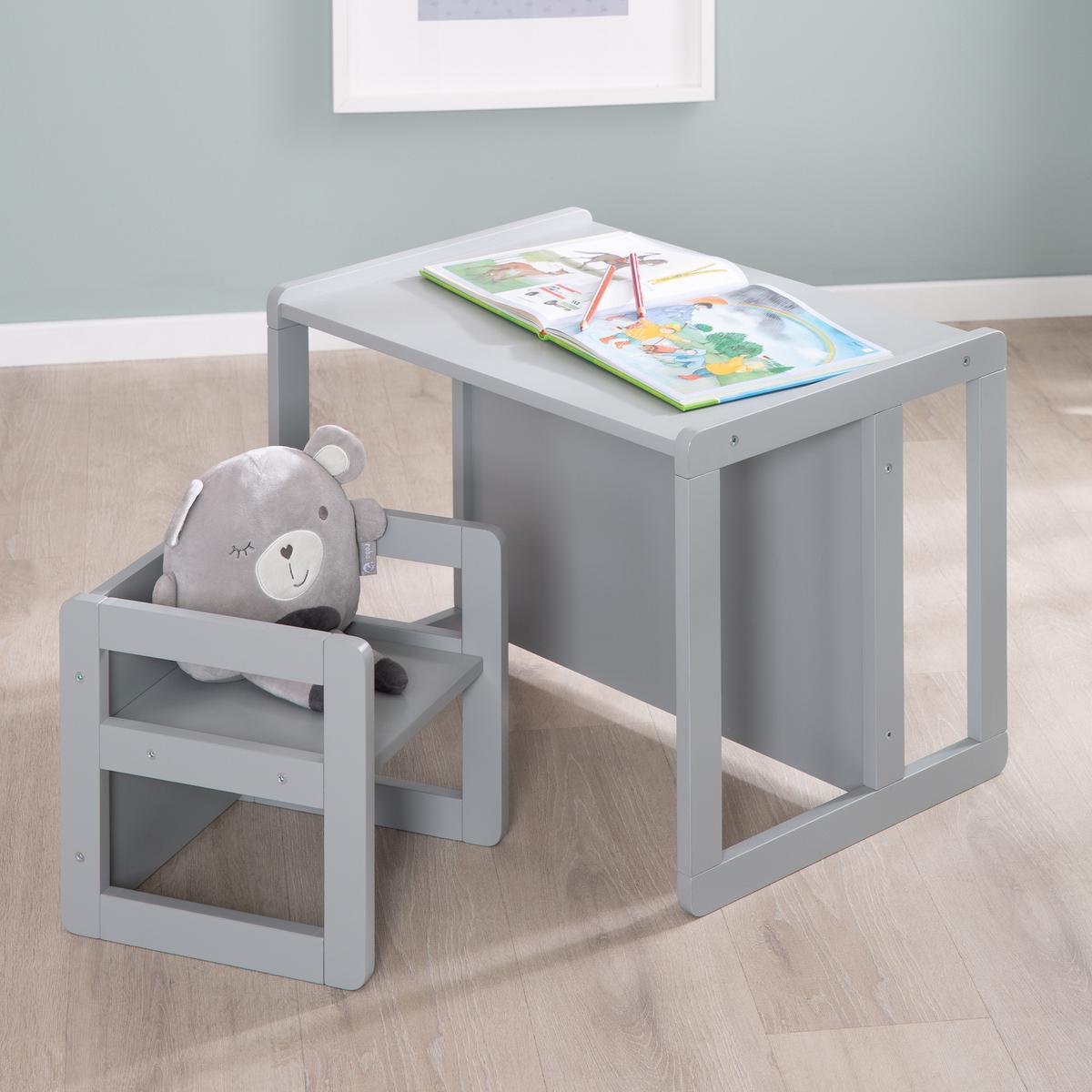 KINDERSITZGRUPPE 3in1 - Grau, Holzwerkstoff (61/30/44cm) - Roba